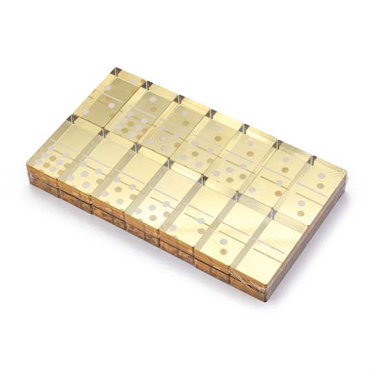 Jonathan Adler x Michaels Gold Mod Maker Double Six Domino Set